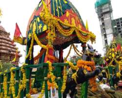 The temple is popular for its annual Rathyatra whi The temple is popular for its annual Rathyatra which is attended by thousands of devotees just like the yatra organized at the Jagannath Temple in Pur